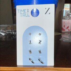 Initial X Time and Tru Silver Earring Collection